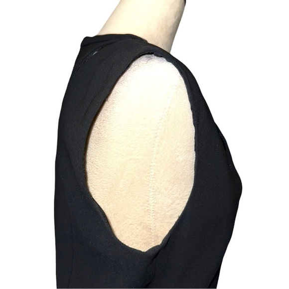 NWT ALTUZARRA Topi Lace Up Detail Peplum Dress Black 42 8 - Picture 9 of 15